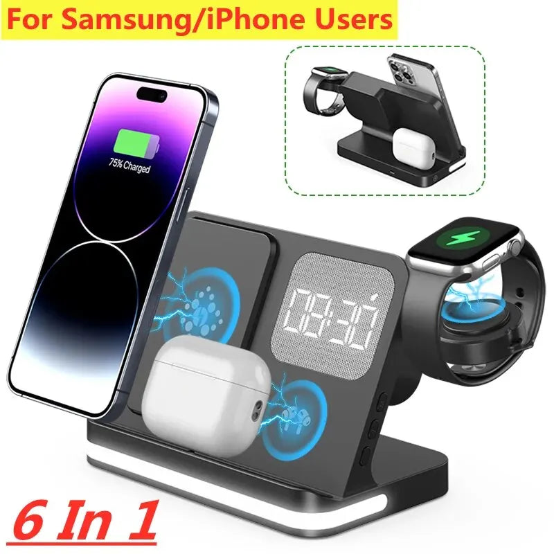 Station de charge Horloge LED