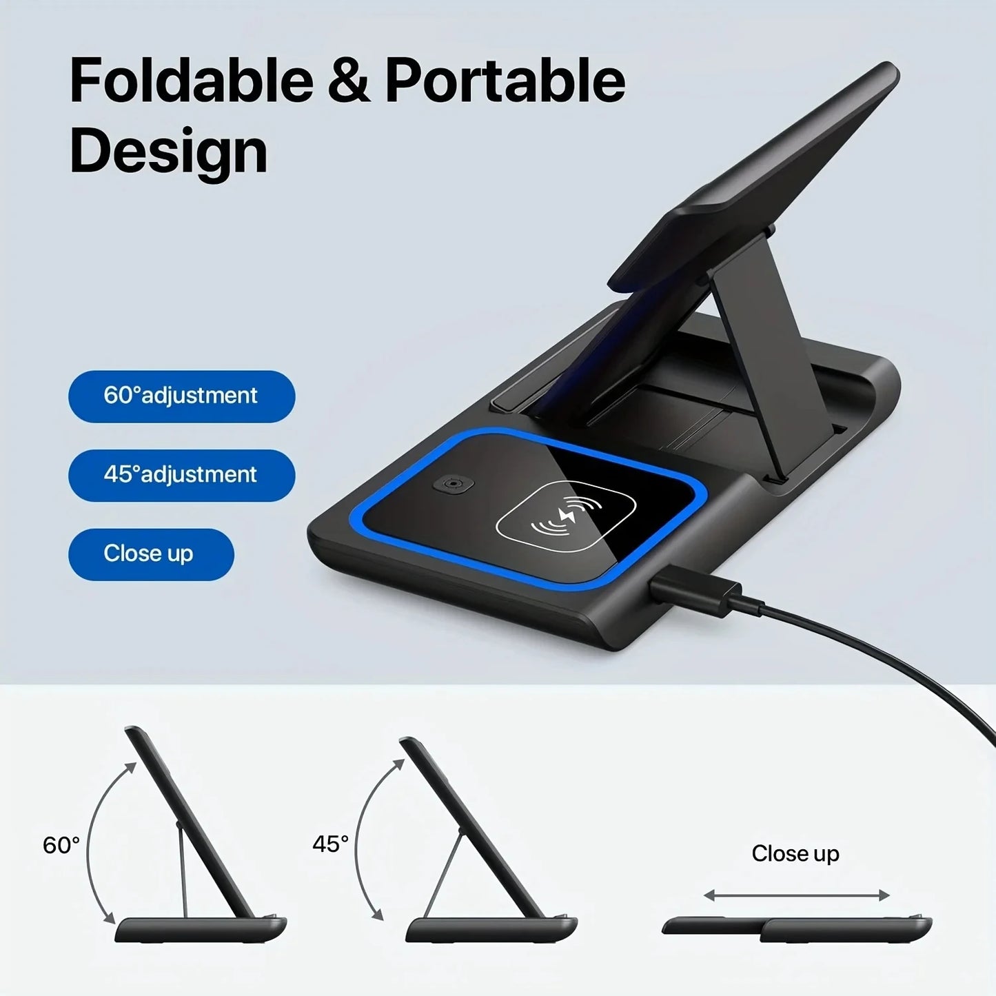 Station de charge 3 en 1 LED