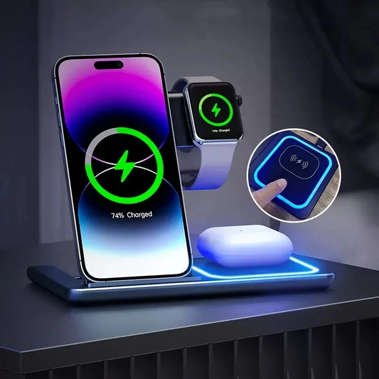 Station de charge 3 en 1 LED